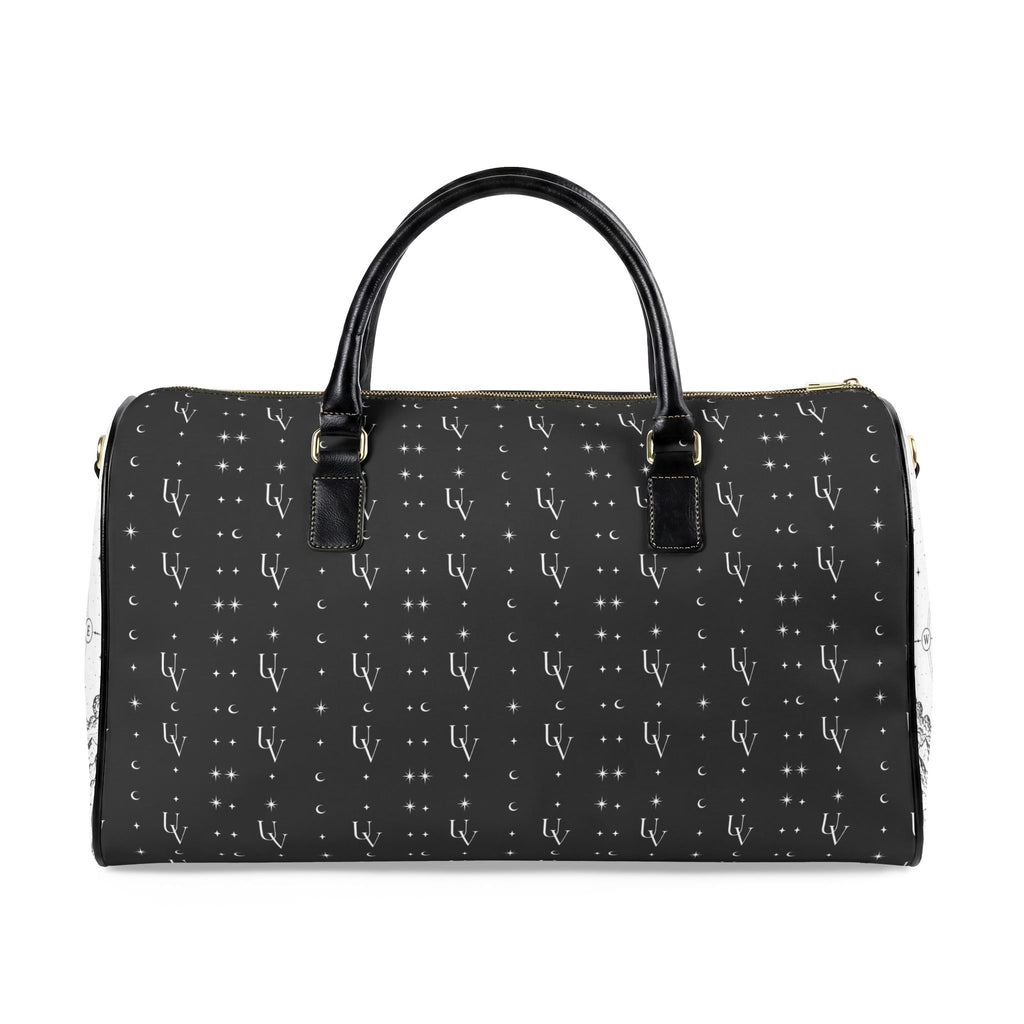 UV Stamp Monogram Leather Travel Bag | Crescent Star Logo Duffle