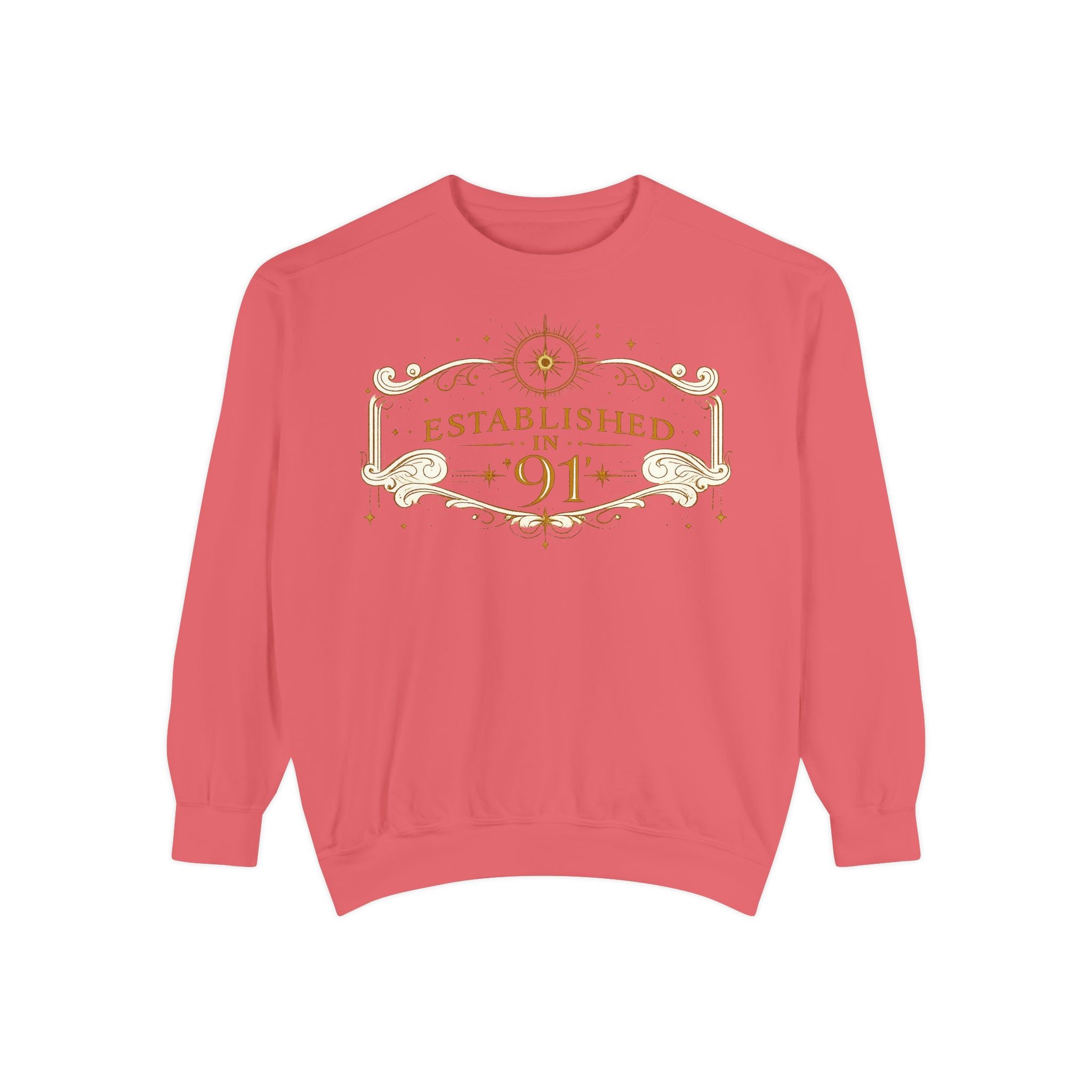 New! UV Graphics Established 91 vintage crest Sweatshirt | 91 compass back graphic