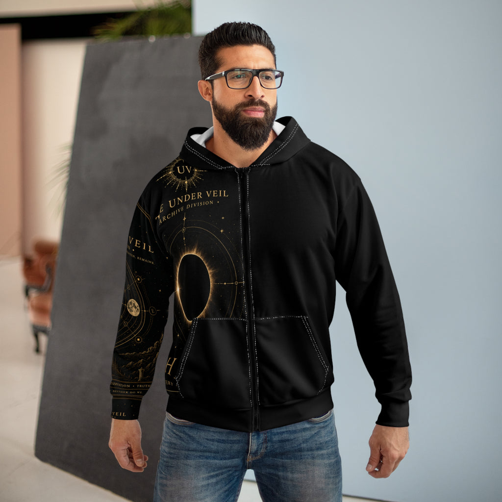 UV Graphics ADAM celestial eclipse portrait Hoodie | All-over print zip hoodie