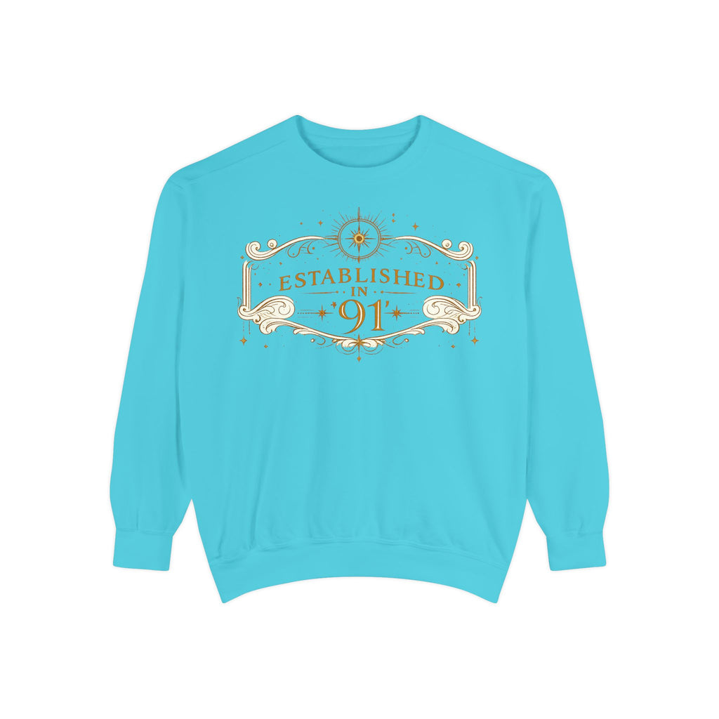 New! UV Graphics Established 91 vintage crest Sweatshirt | 91 compass back graphic