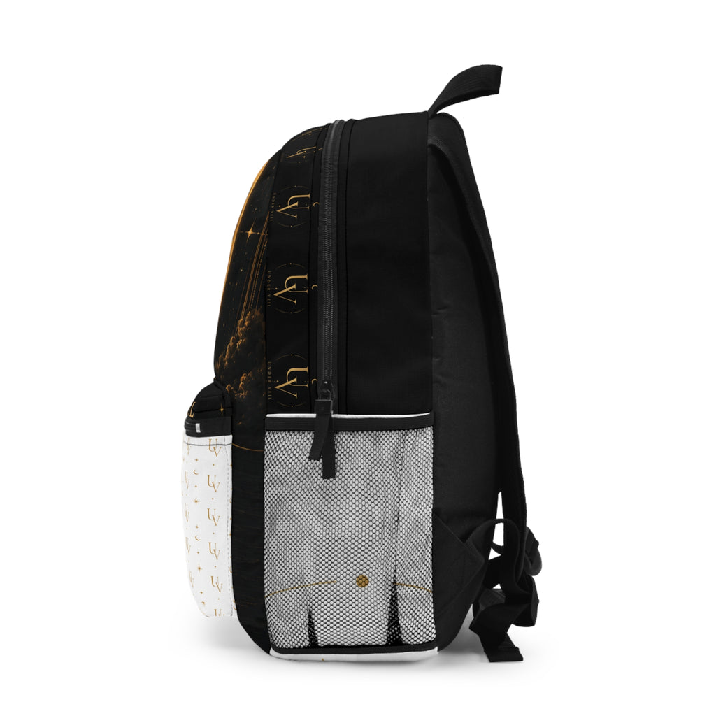 UV Stamp logo pattern Backpack | celestial moons stars logo